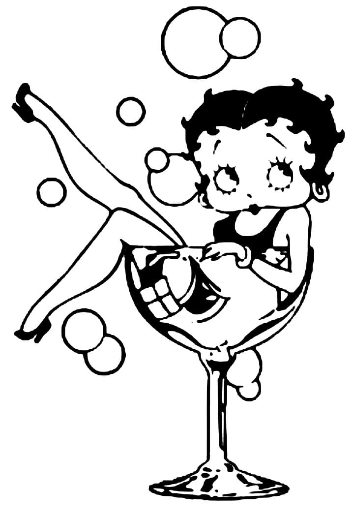 Desenho de Betty Boop 2 para colorir