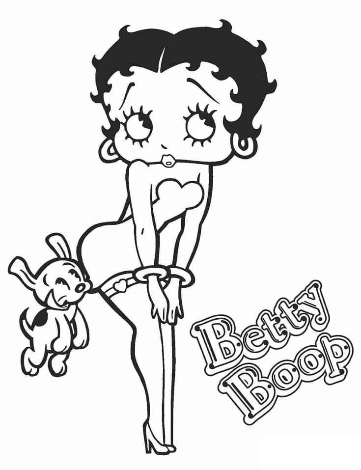 Desenhos de Betty Boop para colorir