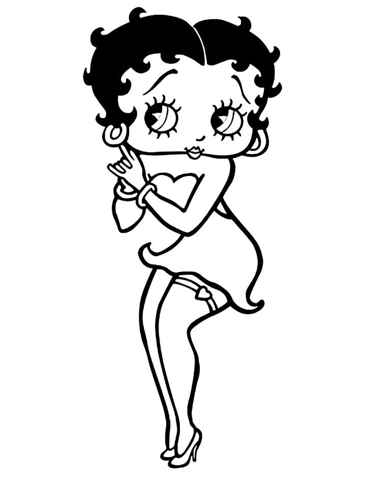 Desenho deBetty Boop Adorável para colorir