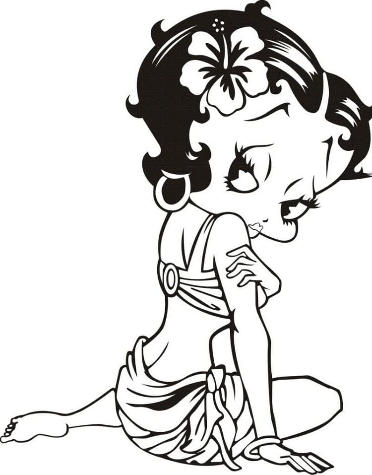 Desenho de Betty Boop Gloriosa para colorir