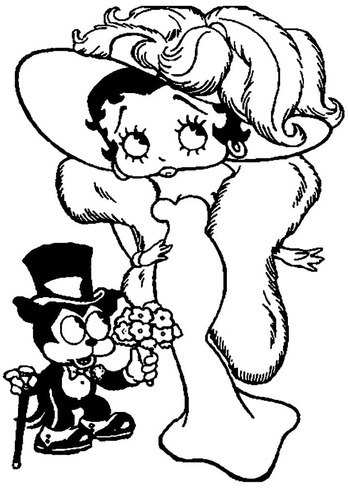 Desenho de Betty Boop Linda para colorir