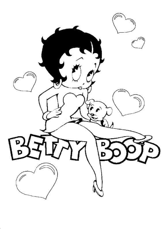 Desenho deBetty Boop Maravilhosa para colorir