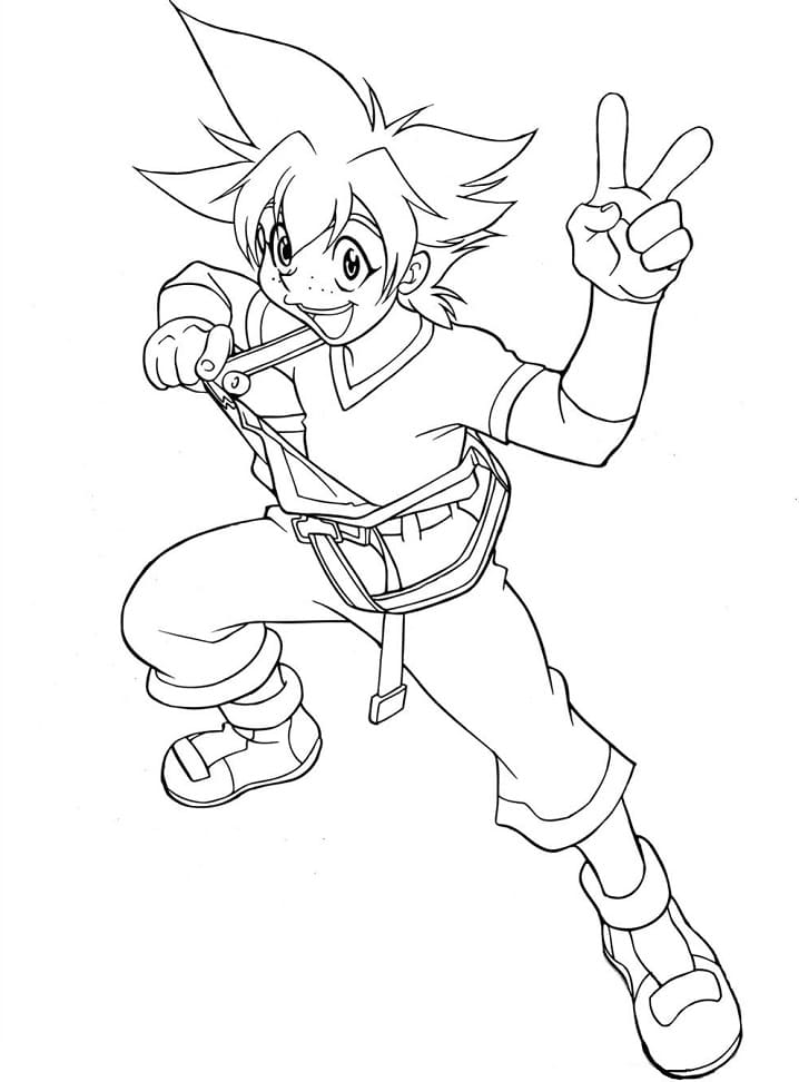 Desenho de Beyblade 1 para colorir