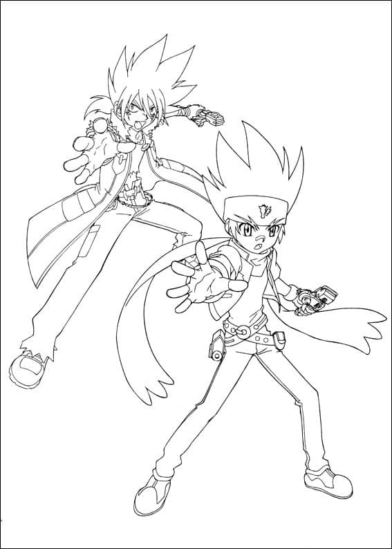 Desenho de Beyblade 4 para colorir