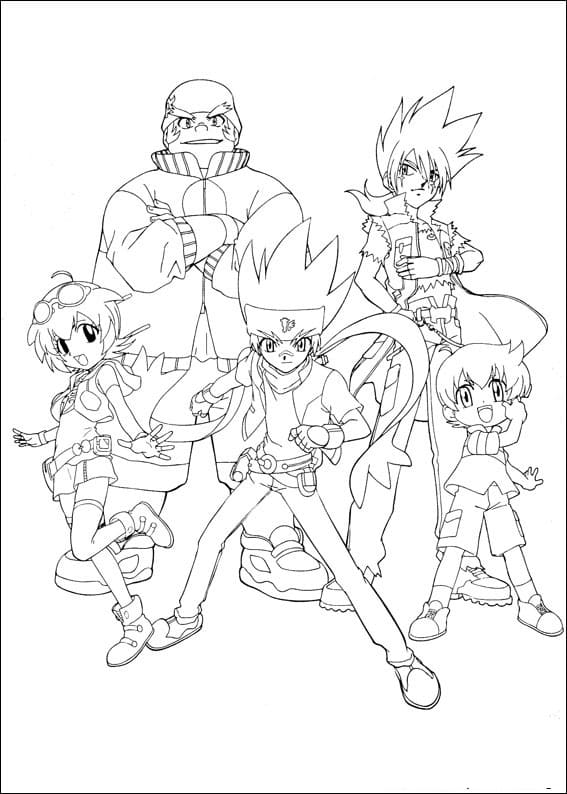 Desenho deBeyblade 5 para colorir