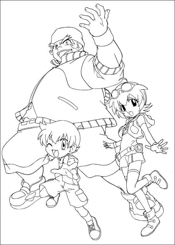 Desenho de Beyblade 7 para colorir