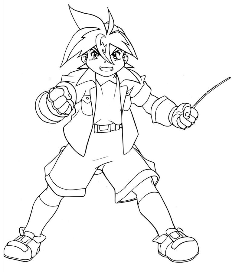 Desenho de Beyblade 9 para colorir