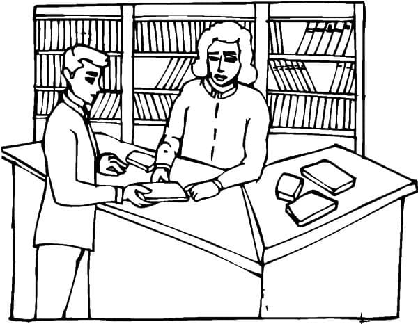 Desenho deBiblioteca 7 para colorir