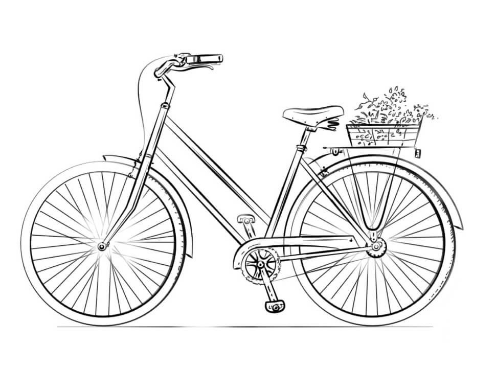 Desenho deBicicleta Normal  2 para colorir