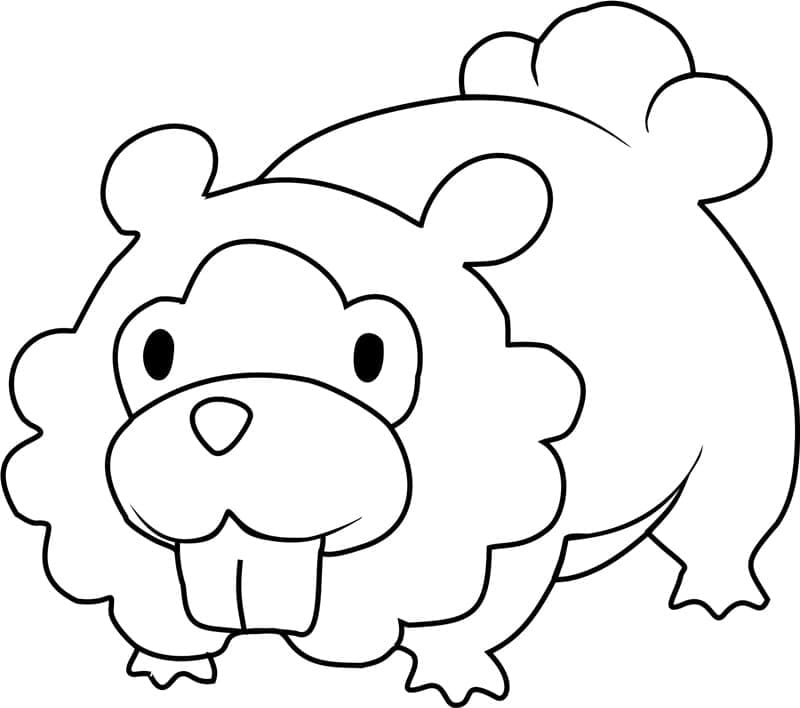 Desenho deBidoof Pokemon para colorir