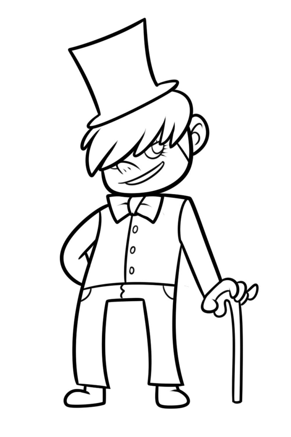 Desenho deBill Cipher para colorir