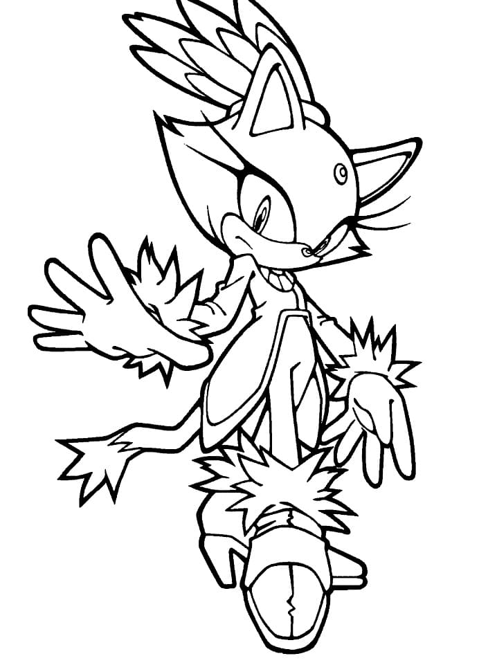 Desenho deBlaze de Sonic para colorir