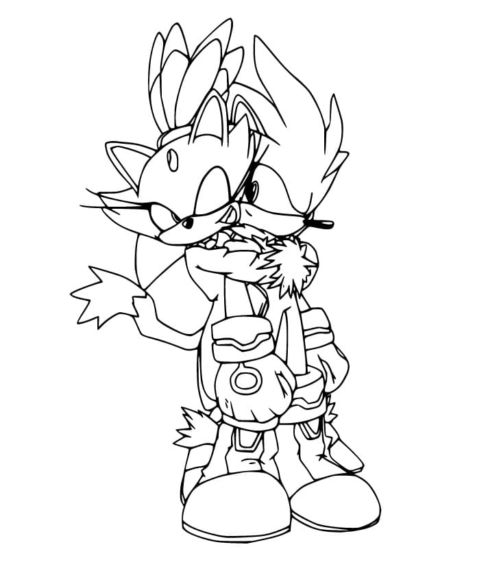 Desenho de Blaze e Silver para colorir