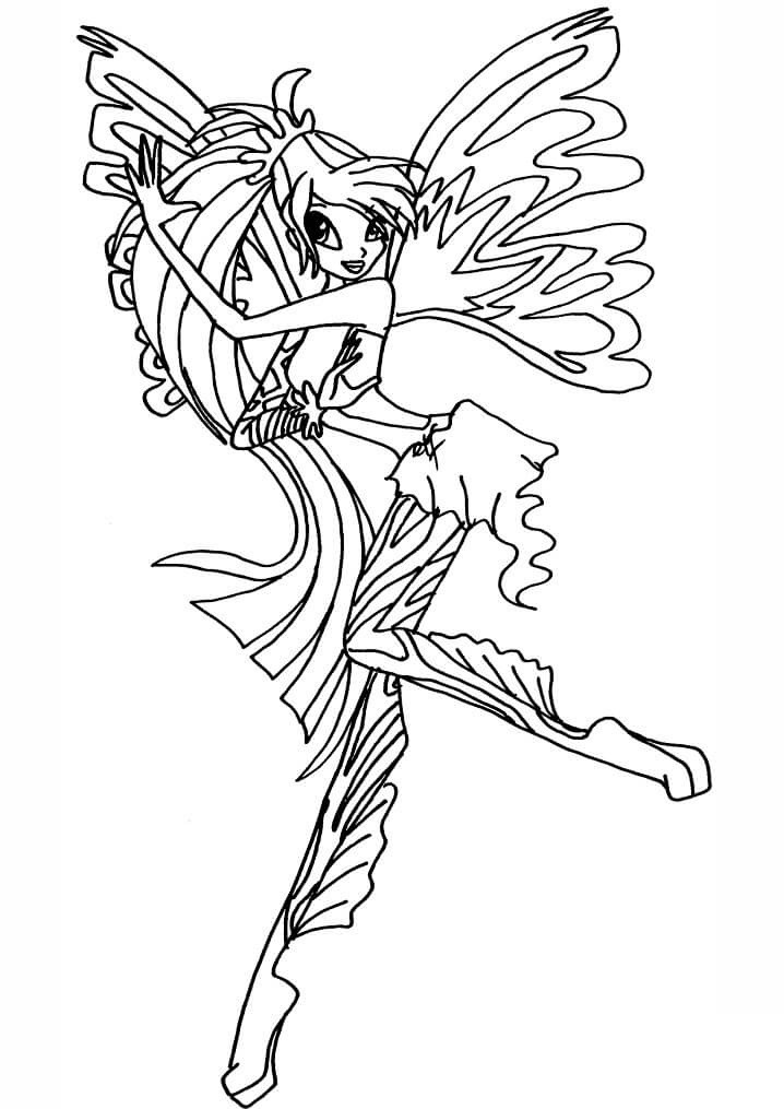 Desenho deBloom da Clube Winx 5 para colorir