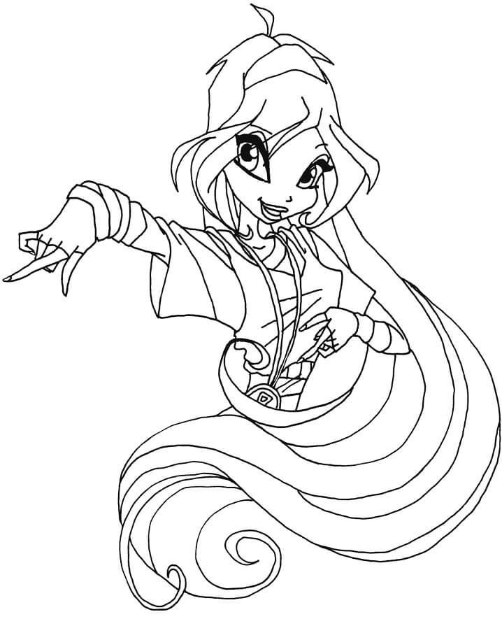 Desenho deBloom da Clube Winx 9 para colorir