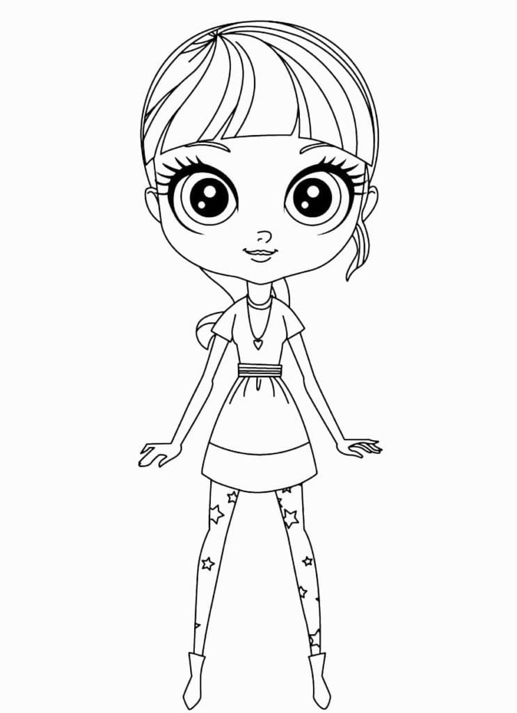 Desenho de Blythe Littlest Pet Shop para colorir