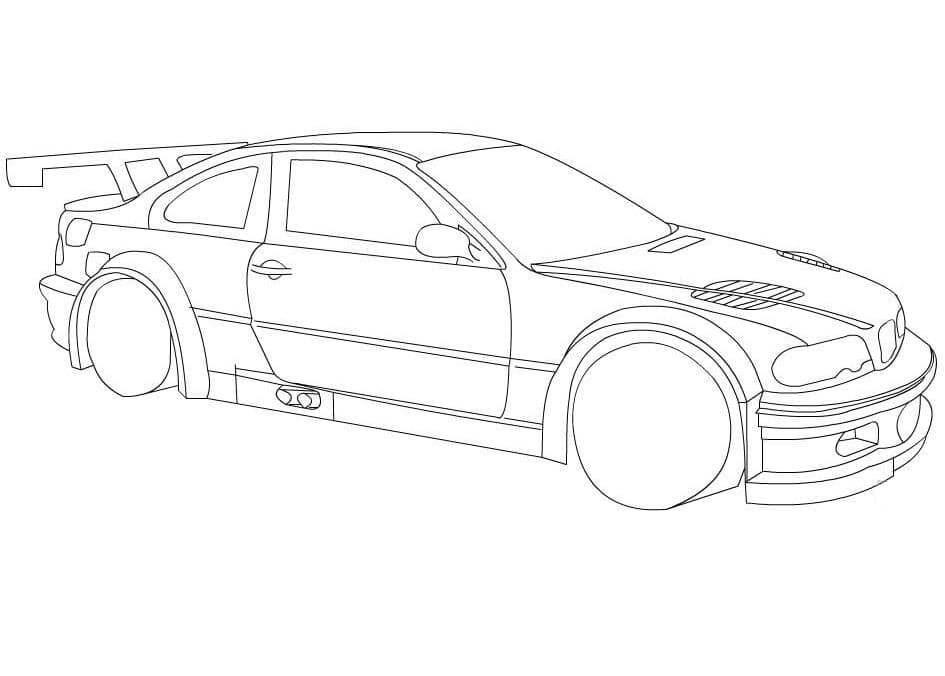 Desenho deBMW Carro de Corrida para colorir