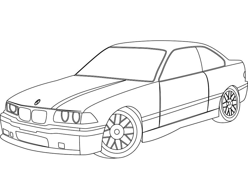 Desenho deBMW E36 para colorir