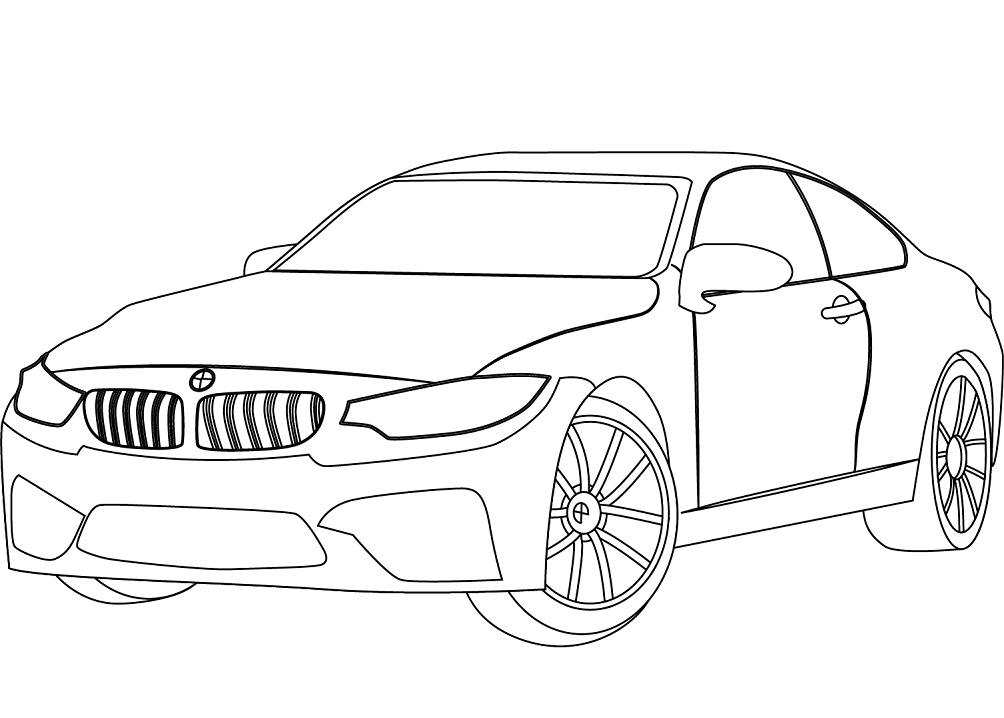 Desenho deBMW M4 para colorir