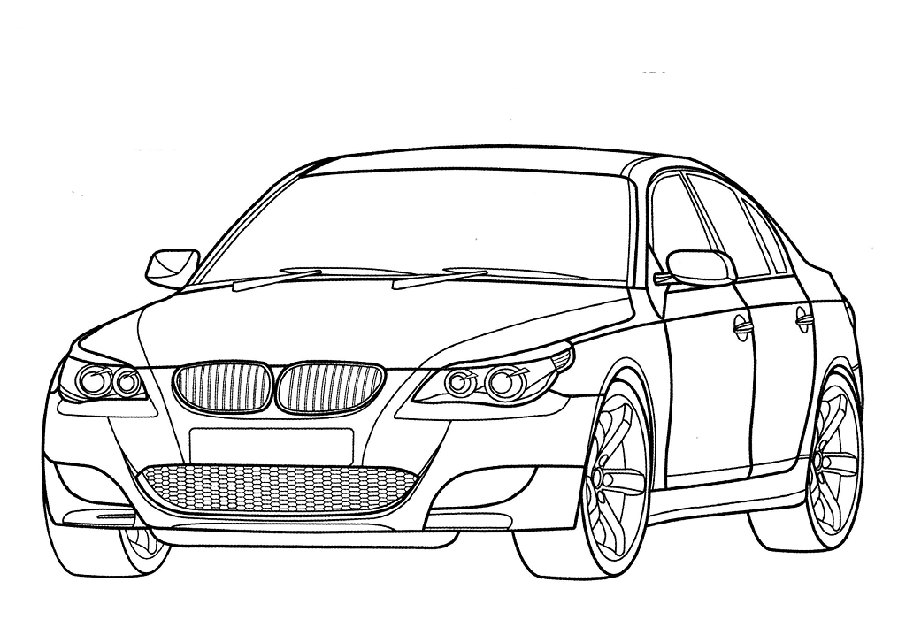 Desenho deBMW M5 E60 para colorir