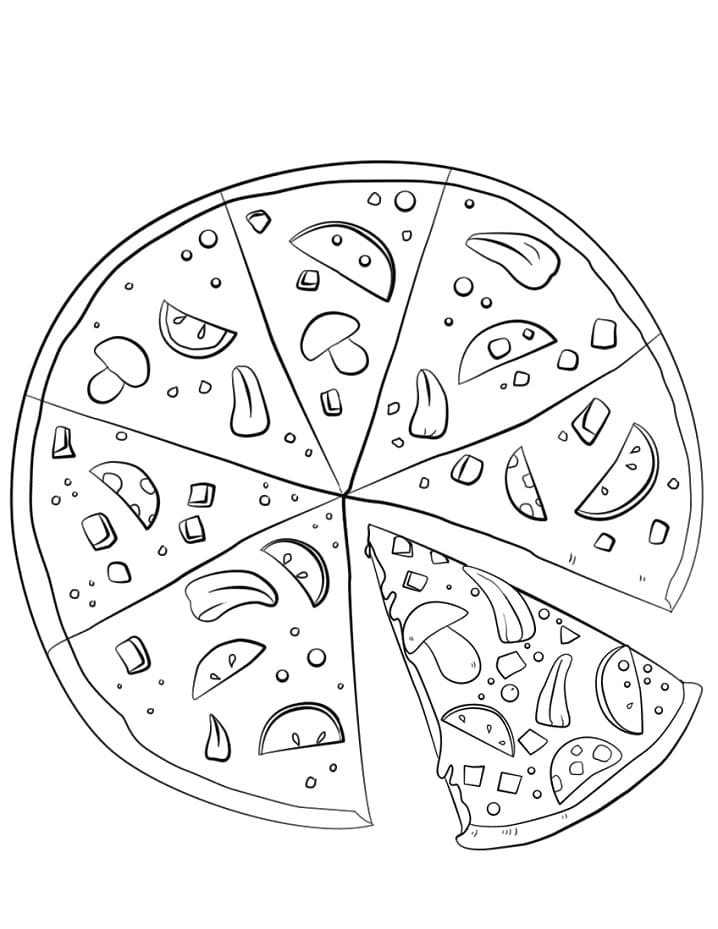 Desenho deBoa Pizza 4 para colorir