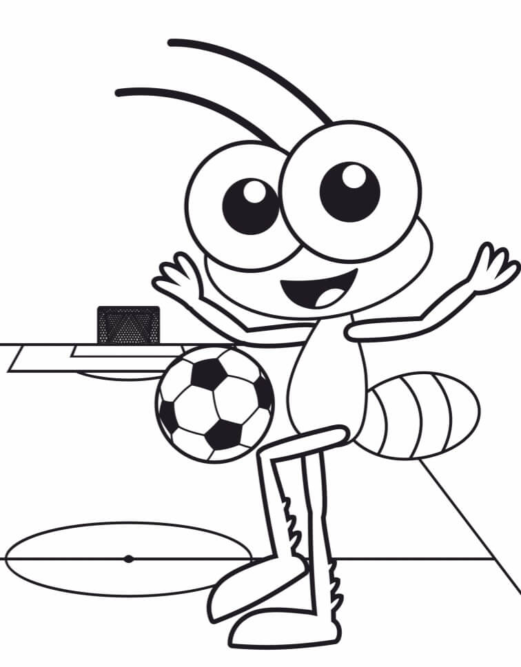 Desenho deBob Zoom Joga Futebol para colorir