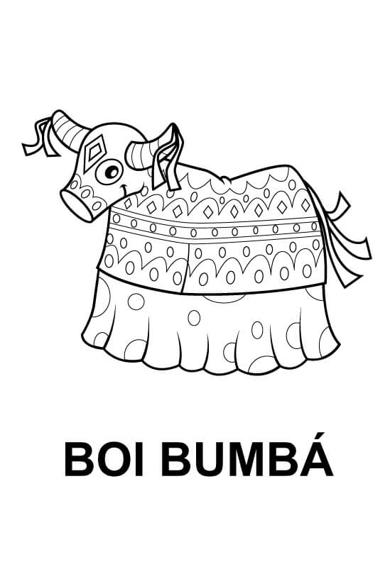 Desenhos de Boi Bumbá para colorir