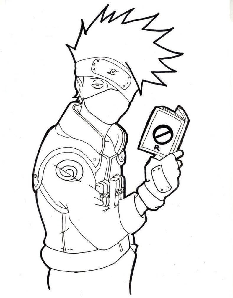 Desenho deBom Hatake Kakashi 1 para colorir