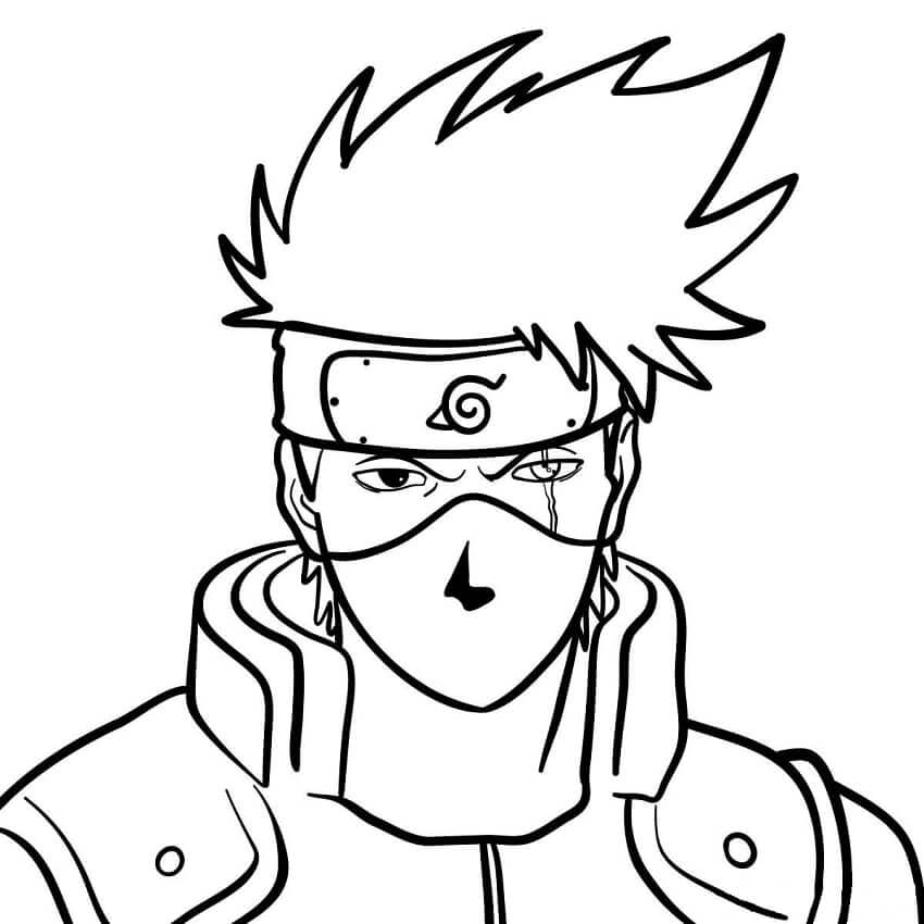 Desenho deBom Hatake Kakashi 2 para colorir