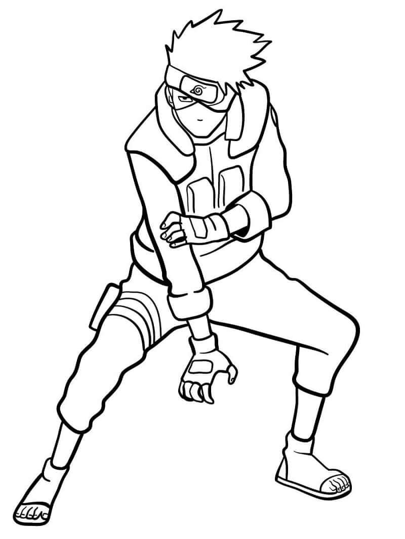 Desenho deBom Hatake Kakashi 3 para colorir