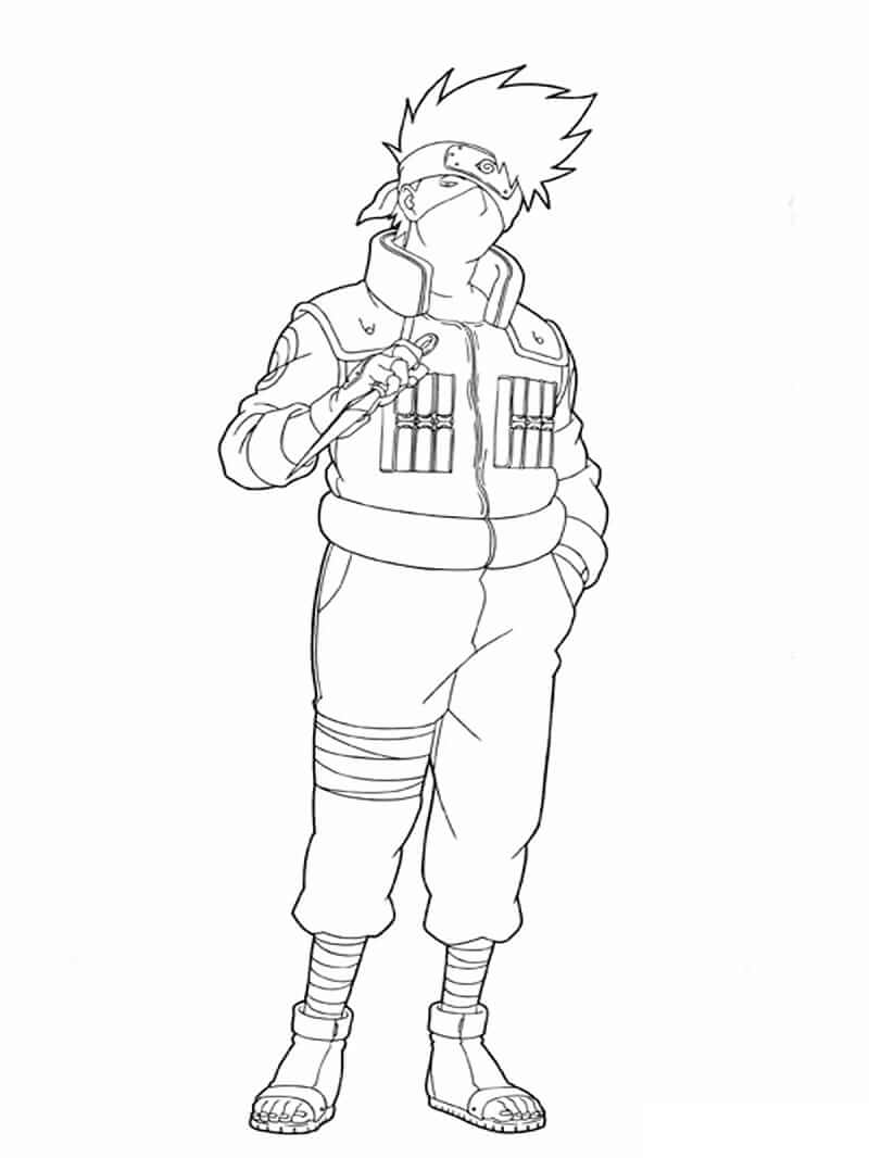 Desenho deBom Hatake Kakashi 4 para colorir