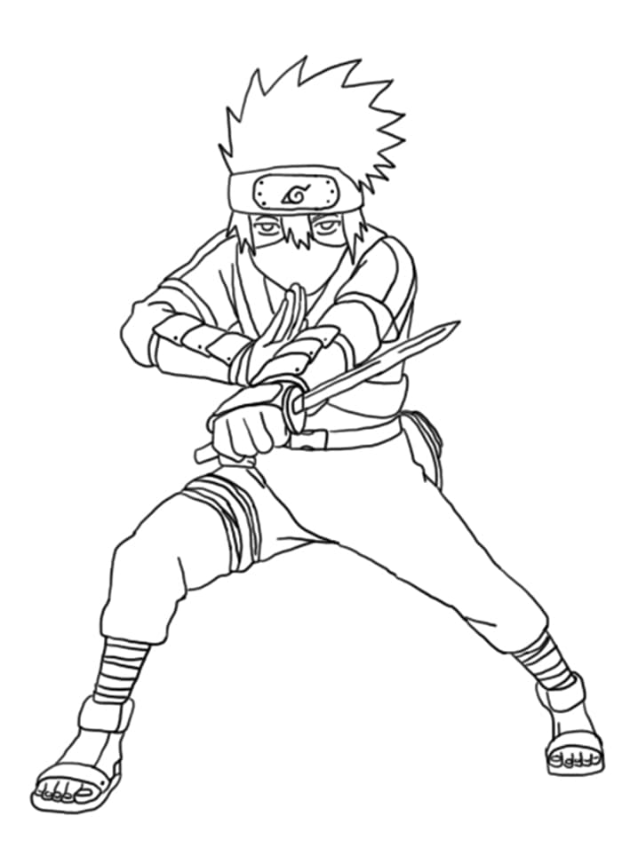 Desenho deBom Hatake Kakashi 5 para colorir