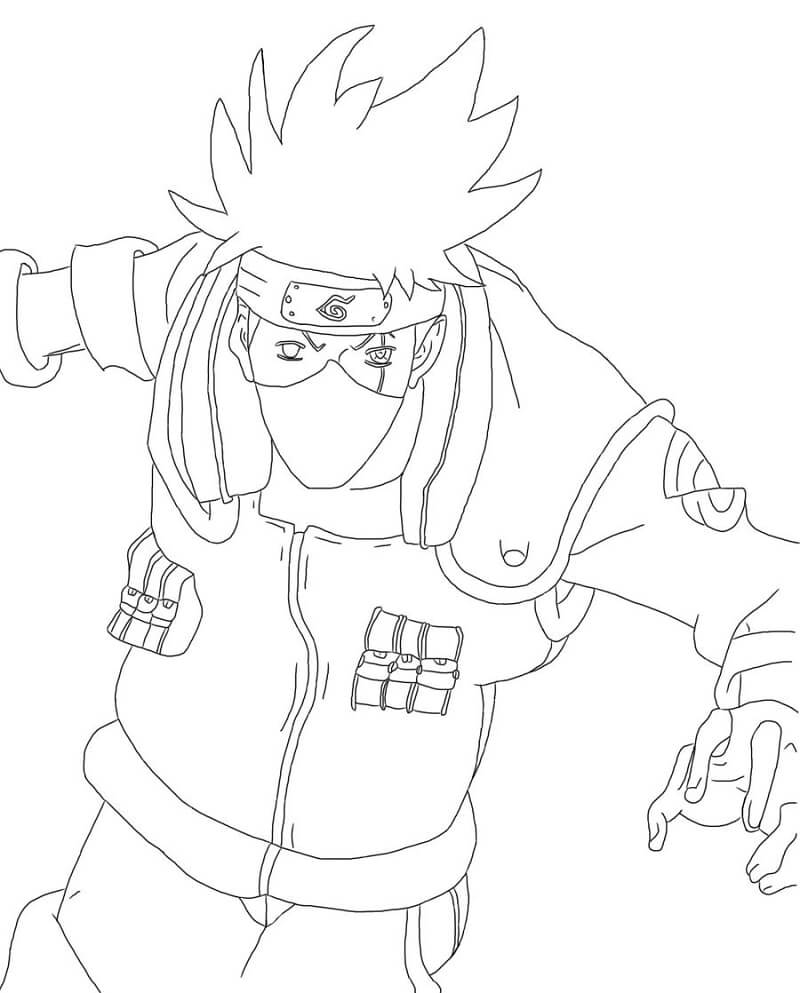 Desenho deBom Hatake Kakashi 6 para colorir