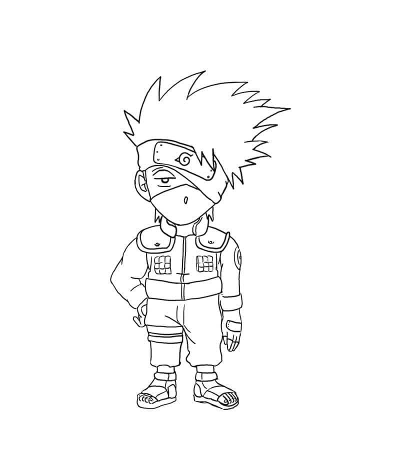 Desenho deBom Hatake Kakashi para colorir