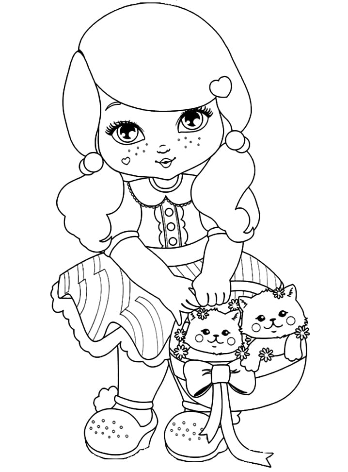 Desenho de Boneca Jolie 3 para colorir