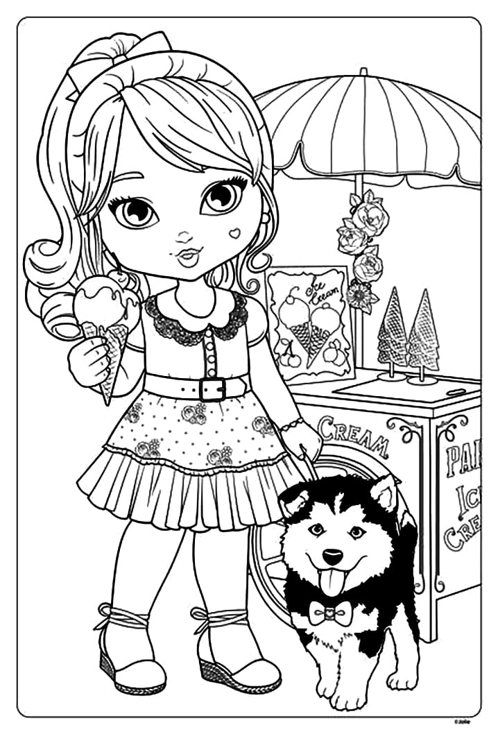 Desenho deBoneca Jolie 5 para colorir