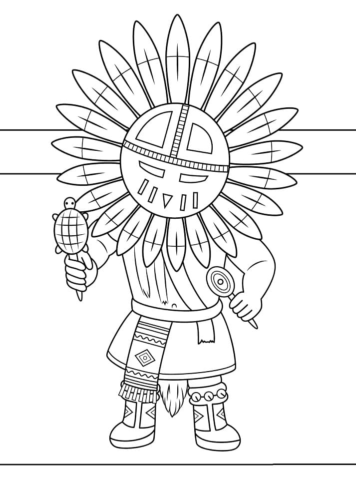 Desenho deBoneca Kachina para colorir