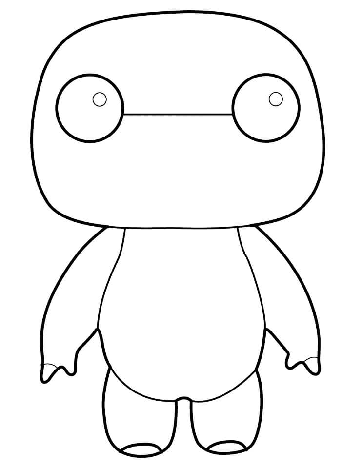 Desenho deBonito Baymax 3 para colorir