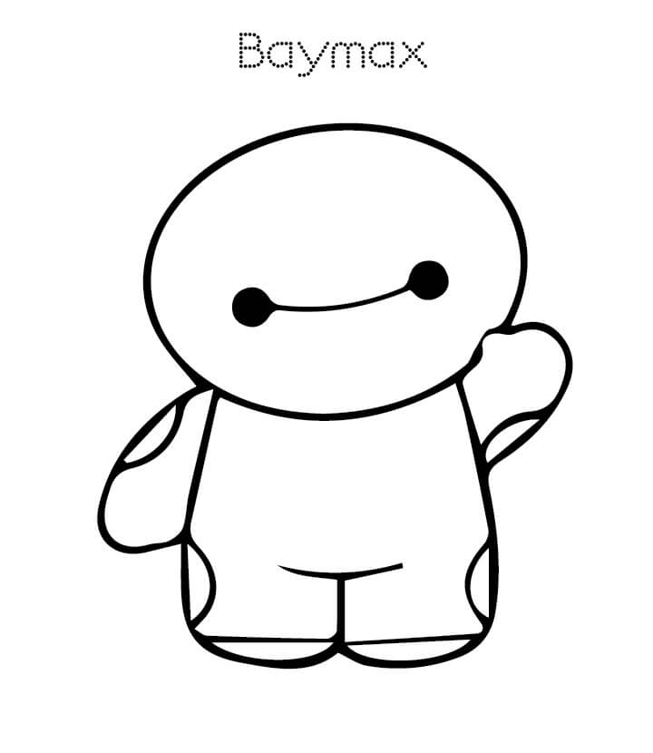 Desenho de Bonito Baymax 6 para colorir