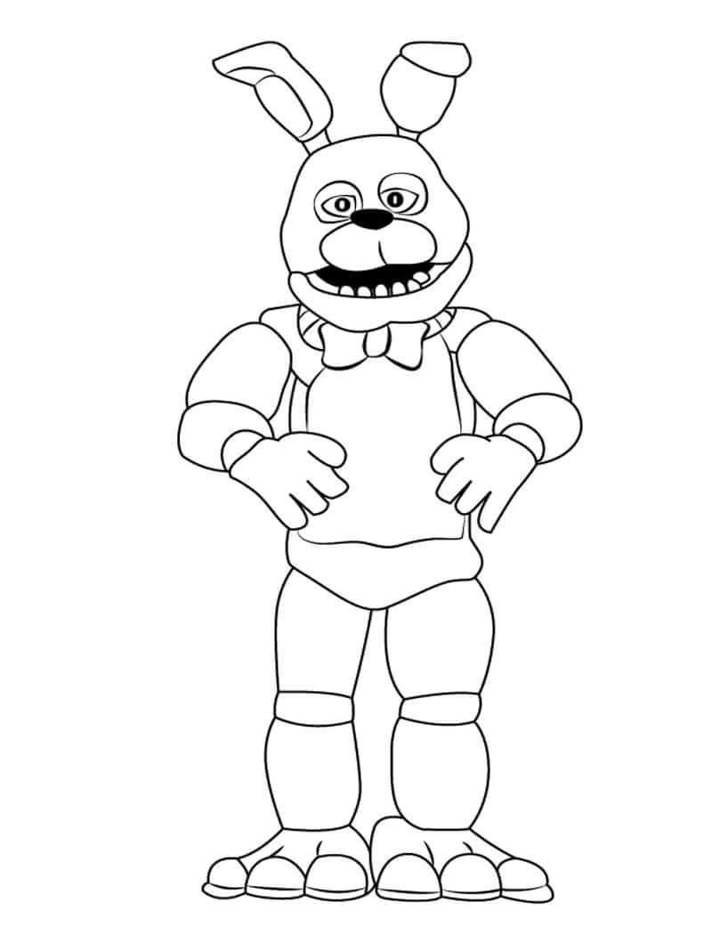 Desenho deBonnie Animatronic 5 para colorir