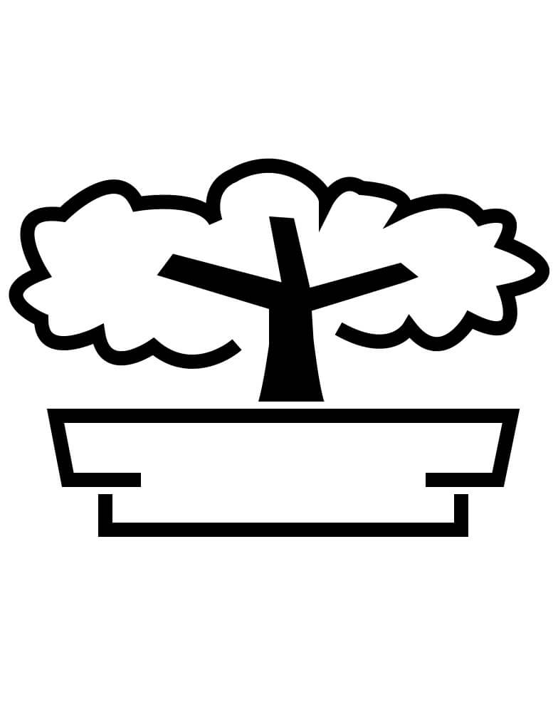 Desenho deBonsai Simples 1 para colorir