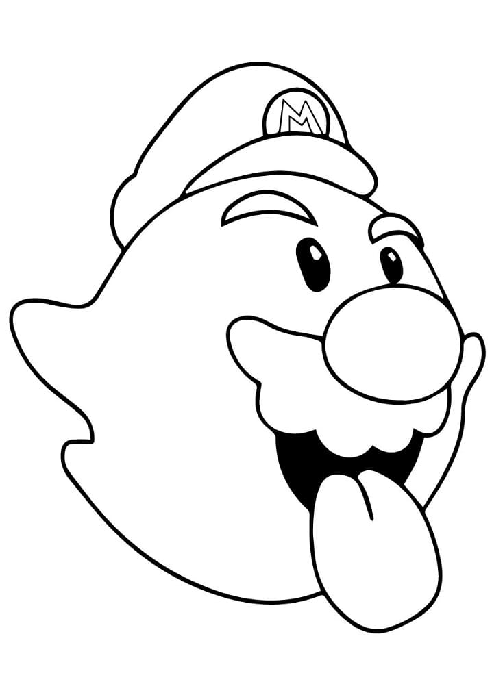 Desenho de Boo Mario para colorir