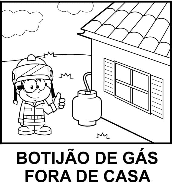 Desenho deBotijão de Gás para colorir