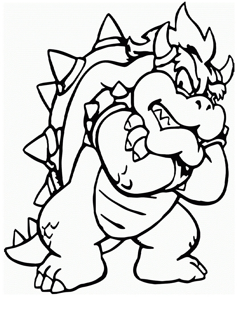 Desenho deBowser para colorir