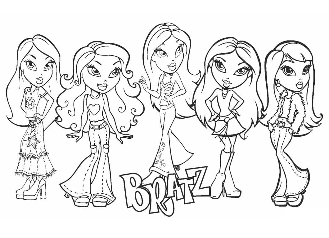 Desenhos de Bratz para colorir