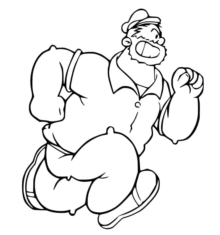 Desenho de Brutus de Popeye 3 para colorir