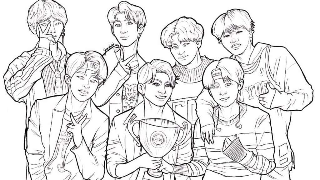 Desenhos de K-Pop para colorir