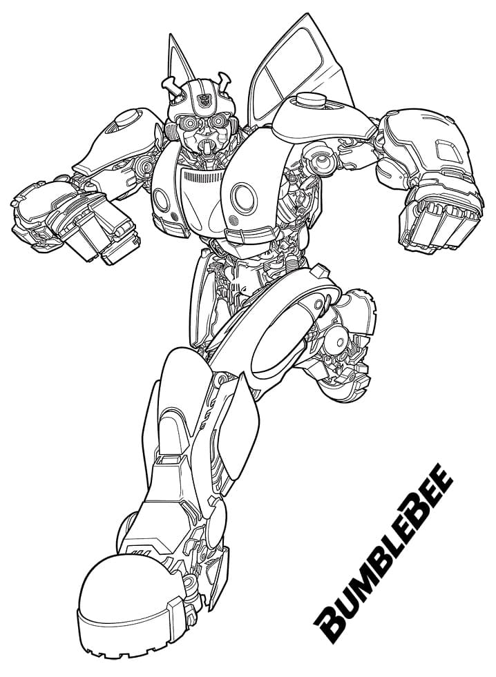 Desenho deBumblebee Correndo para colorir