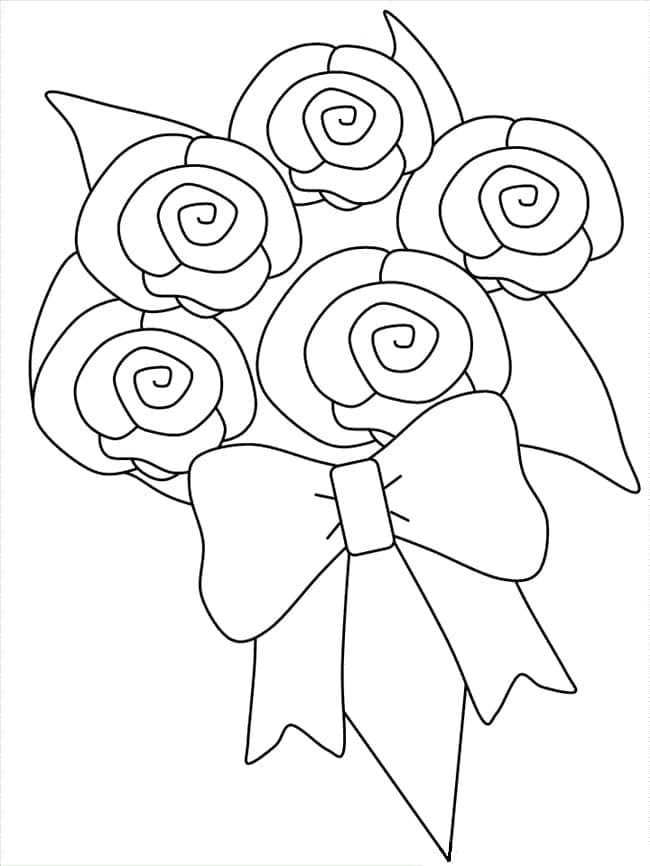 Desenho deBuquê de Flores 4 para colorir