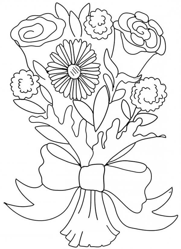 Desenho deBuquê de Flores 5 para colorir